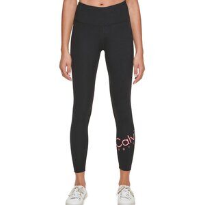 NWT Calvin Klein Performance Women Logo 7/8ths Leggings Black Sz XS $70 GG442